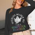 This Is My Spooky COMPUTER TEACHER Costume Don't Scare Me Unisex Long Sleeve T-Shirt, funny design This Is My Spooky COMPUTER TEACHER Costume Don't Scare Me Unisex Long Sleeve T-Shirt, funny design