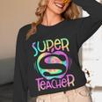 Super Teacher Back To School Apple Tie Dye First Day Unisex Long Sleeve T-Shirt, funny design Super Teacher Back To School Apple Tie Dye First Day Unisex Long Sleeve T-Shirt, funny design