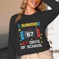 I Survived 67 Days Of School 67 Teacher Squad Matching Unisex Long Sleeve T-Shirt, funny design I Survived 67 Days Of School 67 Teacher Squad Matching Unisex Long Sleeve T-Shirt, funny design