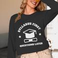 SYLLABUS PROFESSOR TEACHER Unisex Long Sleeve T-Shirt, funny design SYLLABUS PROFESSOR TEACHER Unisex Long Sleeve T-Shirt, funny design
