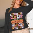I Teach The Cutest Pumpkins Halloween Fall Teacher Women Unisex Long Sleeve T-Shirt, funny design I Teach The Cutest Pumpkins Halloween Fall Teacher Women Unisex Long Sleeve T-Shirt, funny design