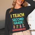 I Teach Second Grade Superheroes Teacher Superhero Unisex Long Sleeve T-Shirt, funny design