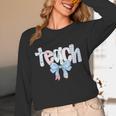 Teach Teacher Coquette Bow Pencil Back To School First Day Unisex Long Sleeve T-Shirt, funny design Teach Teacher Coquette Bow Pencil Back To School First Day Unisex Long Sleeve T-Shirt, funny design