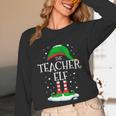 The Teacher Elf Christmas Family Matching Xmas Group For Men Women Unisex Long Sleeve T-Shirt, funny design
