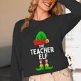 Teacher Elf Matching Family Christmas Women Men Unisex Long Sleeve T-Shirt, funny design