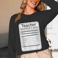 Teacher Nutrition Facts Teachers Nutritional Fact Unisex Long Sleeve T-Shirt, funny design