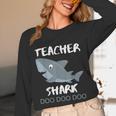 Teacher Shark Shirt Christmas Idea For Him Her Unisex Long Sleeve T-Shirt, funny design