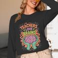 Teacher Teachers Love Brains Halloween Men Women Unisex Long Sleeve T-Shirt, funny design