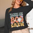 Teachers Aide Boo Crew Ghost Groovy Halloween For Women Unisex Long Sleeve T-Shirt, funny design Teachers Aide Boo Crew Ghost Groovy Halloween For Women Unisex Long Sleeve T-Shirt, funny design