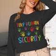 Tiny Human Security Preschool Childcare Teacher Babysitters Unisex Long Sleeve T-Shirt, funny design Tiny Human Security Preschool Childcare Teacher Babysitters Unisex Long Sleeve T-Shirt, funny design
