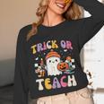Trick Or Teach Ghost Teacher School Halloween Men Women Unisex Long Sleeve T-Shirt, funny design Trick Or Teach Ghost Teacher School Halloween Men Women Unisex Long Sleeve T-Shirt, funny design