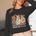 Trick Or Teach Groovy Teacher Halloween Floral Ghost Unisex Long Sleeve T-Shirt, funny design Trick Or Teach Groovy Teacher Halloween Floral Ghost Unisex Long Sleeve T-Shirt, funny design