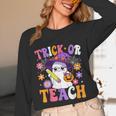 Trick Or Teach Teacher Ghost Teaching Fun Halloween Teacher Unisex Long Sleeve T-Shirt, funny design Trick Or Teach Teacher Ghost Teaching Fun Halloween Teacher Unisex Long Sleeve T-Shirt, funny design