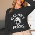 Vintage Halloween Teacher Women Reading Read More Books Unisex Long Sleeve T-Shirt, funny design