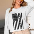 ASL Flag Sign Language Deaf ASL Teacher For Men Women Unisex Long Sleeve T-Shirt, funny design