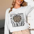 Back To School Teacher Life Apple Leopard Teacher Women Unisex Long Sleeve T-Shirt, funny design