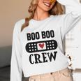 Boo Boo Crew First Aid School Nurse Day Care Teacher Unisex Long Sleeve T-Shirt, funny design