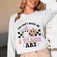 You Can't Scare Me I Teach Art Retro Teacher Ghost Halloween Unisex Long Sleeve T-Shirt, funny design