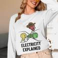 Electricity Explained Physics Nerd I Teacher School Unisex Long Sleeve T-Shirt, funny design Electricity Explained Physics Nerd I Teacher School Unisex Long Sleeve T-Shirt, funny design