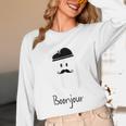 French Teacher Halloween Bonjour Ghost Unisex Long Sleeve T-Shirt, funny design