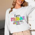 Happy Friyay Teacher School Friday Weekend Vibes Unisex Long Sleeve T-Shirt, funny design Happy Friyay Teacher School Friday Weekend Vibes Unisex Long Sleeve T-Shirt, funny design