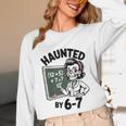 Haunted 67 Skeleton Math Teacher Halloween Costume Math Pun Unisex Long Sleeve T-Shirt, funny design Haunted 67 Skeleton Math Teacher Halloween Costume Math Pun Unisex Long Sleeve T-Shirt, funny design