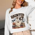 Haunted By 67 Teacher Ghost Pumpkin Halloween Costum Unisex Long Sleeve T-Shirt, funny design
