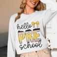 Hello Pre-K Preschool Back To School First Day Teacher Kids Unisex Long Sleeve T-Shirt, funny design Hello Pre-K Preschool Back To School First Day Teacher Kids Unisex Long Sleeve T-Shirt, funny design