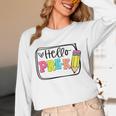 Hello Pre-K Team Preschool Teacher Kids Back To School Unisex Long Sleeve T-Shirt, funny design