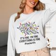 It's Fine I'm Fine Christmas Lights Teacher Xmas Unisex Long Sleeve T-Shirt, funny design