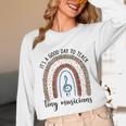 Its A Good Day To Teach Tiny Musicians Music Teacher Rainbow Unisex Long Sleeve T-Shirt, funny design