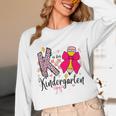 K Is For Kindergarten Teacher Coquette Bow Back To School Unisex Long Sleeve T-Shirt, funny design K Is For Kindergarten Teacher Coquette Bow Back To School Unisex Long Sleeve T-Shirt, funny design