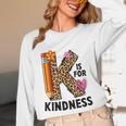 K Is For Kindness Unity Day Teacher Kids Unisex Long Sleeve T-Shirt, funny design