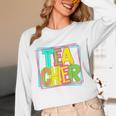 Neon Retro Teacher Cute Teacher Team New Teacher Back To Sch Unisex Long Sleeve T-Shirt, funny design