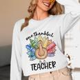 One Thankful Teacher Turkey Pencil Thanksgiving Teachers Unisex Long Sleeve T-Shirt, funny design