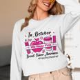 Preschool Teacher In October We Wear Pink Breast Cancer Unisex Long Sleeve T-Shirt, funny design