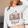 Retired 2025 A New Chapter Begins Retirement Teacher Book Unisex Long Sleeve T-Shirt, funny design