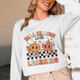 Retro Fall In Love With Learning Autumn Pumpkin Teacher Unisex Long Sleeve T-Shirt, funny design
