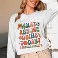 Retro PE Teacher What Are We Doing Today School Coach Women Unisex Long Sleeve T-Shirt, funny design Retro PE Teacher What Are We Doing Today School Coach Women Unisex Long Sleeve T-Shirt, funny design