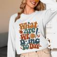 Retro PE Teacher What Are We Doing Today School Coach Women Unisex Long Sleeve T-Shirt, funny design Retro PE Teacher What Are We Doing Today School Coach Women Unisex Long Sleeve T-Shirt, funny design