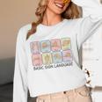 Basic Sign Language Speech Pathology Aac Sped Teacher Unisex Long Sleeve T-Shirt, funny design Basic Sign Language Speech Pathology Aac Sped Teacher Unisex Long Sleeve T-Shirt, funny design