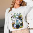 Skeleton Mad Scientist Halloween Costume Science Teacher Unisex Long Sleeve T-Shirt, funny design