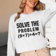 Solve The Problem 9×74 Math Teacher Unisex Long Sleeve T-Shirt, funny design Solve The Problem 9×74 Math Teacher Unisex Long Sleeve T-Shirt, funny design