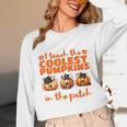 I Teach The Cutest Pumpkins Halloween Teacher Cat Lover Unisex Long Sleeve T-Shirt, funny design