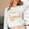 I Teach The Cutest Pumpkins In The Patch Shirt Teacher Unisex Long Sleeve T-Shirt, funny design