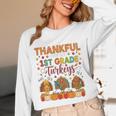 Teach Thanksgiving Teacher Thankful For My 1st Grade Turkeys Unisex Long Sleeve T-Shirt, funny design