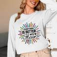 Teacher Flair Pen Art Lover School Supplies Unisex Long Sleeve T-Shirt, funny design