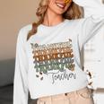 Thankful Teacher Thanksgiving Fall Pumpkin Turkey Unisex Long Sleeve T-Shirt, funny design