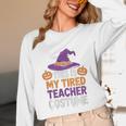 This Is My Tired Teacher Costume Halloween Premium Tri-Blend Unisex Long Sleeve T-Shirt, funny design This Is My Tired Teacher Costume Halloween Premium Tri-Blend Unisex Long Sleeve T-Shirt, funny design