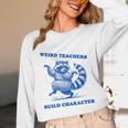 Weird Teachers Build Character Shirt Raccoon Dancing Unisex Long Sleeve T-Shirt, funny design Weird Teachers Build Character Shirt Raccoon Dancing Unisex Long Sleeve T-Shirt, funny design
